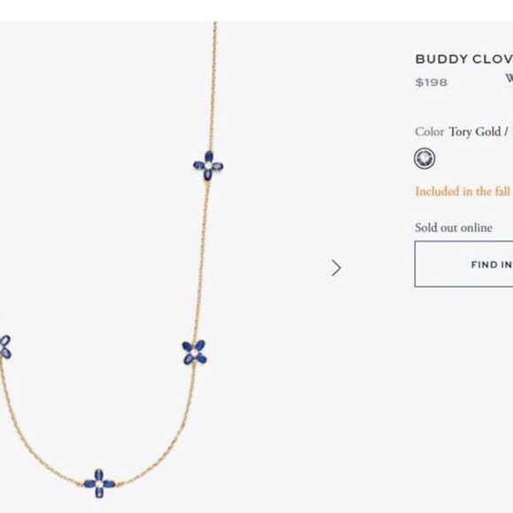 NWOT Tory Burch Buddy Clover Necklace - Picture 5 of 9